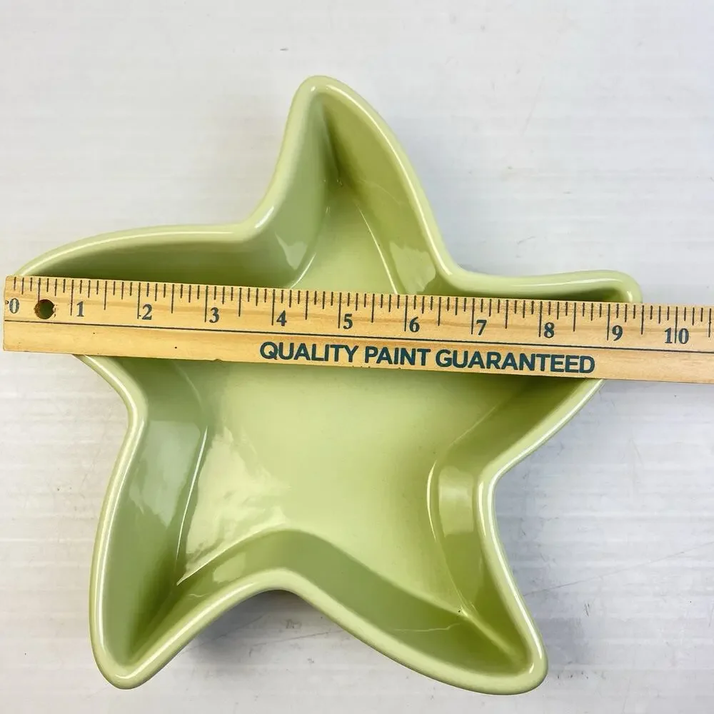Chantal Shooting Star Baking Serving Dish Green 1 Quart Party Ceramic Bowl